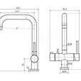 Kokend waterkraan Set Calda boiler 5 l + Piazza kraan RVS + mengventiel
