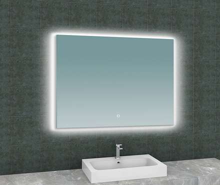 Badkamer spiegel met Led + anti condens rechthoek 120 x 80 cm