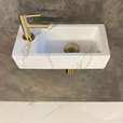 Fonteinset One Pack Mini-Rhea links fontein 36 x 18 Carrara keramiek