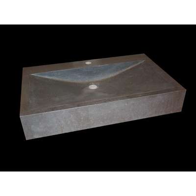 Design basalt Wastafel "Slim100" z/krgat 100x45x13cm