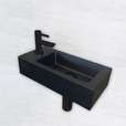 Fonteinset One Pack Mini-Rhea rechts fontein 36 x 18 mat zwart