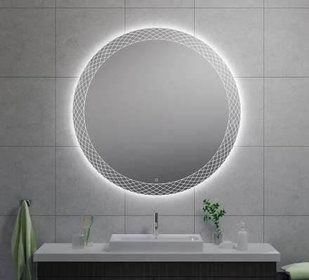 Spiegel met ledverlichting Deco condensvrij 120 cm met decor